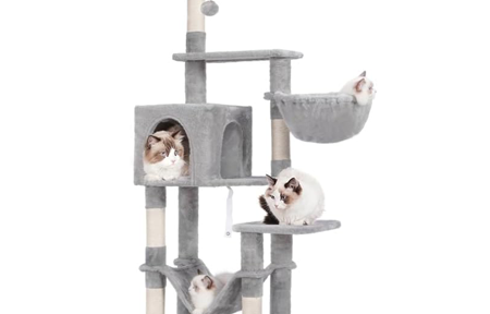 Hey-brother Cat Tree with Large Hammock