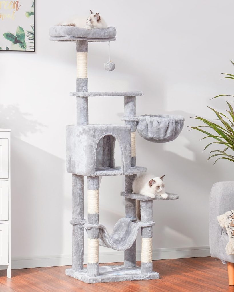 Hey-brother Cat Tree with Large Hammock indor