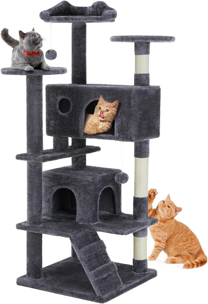 Sweetcrispy 54‑Inch Cat Tree Tower