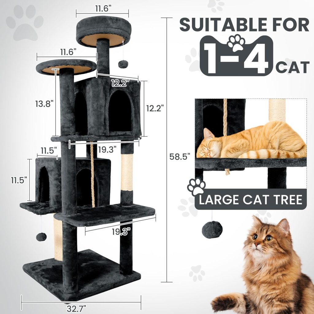 TSCOMON Cat Tree Tower Condo detials
